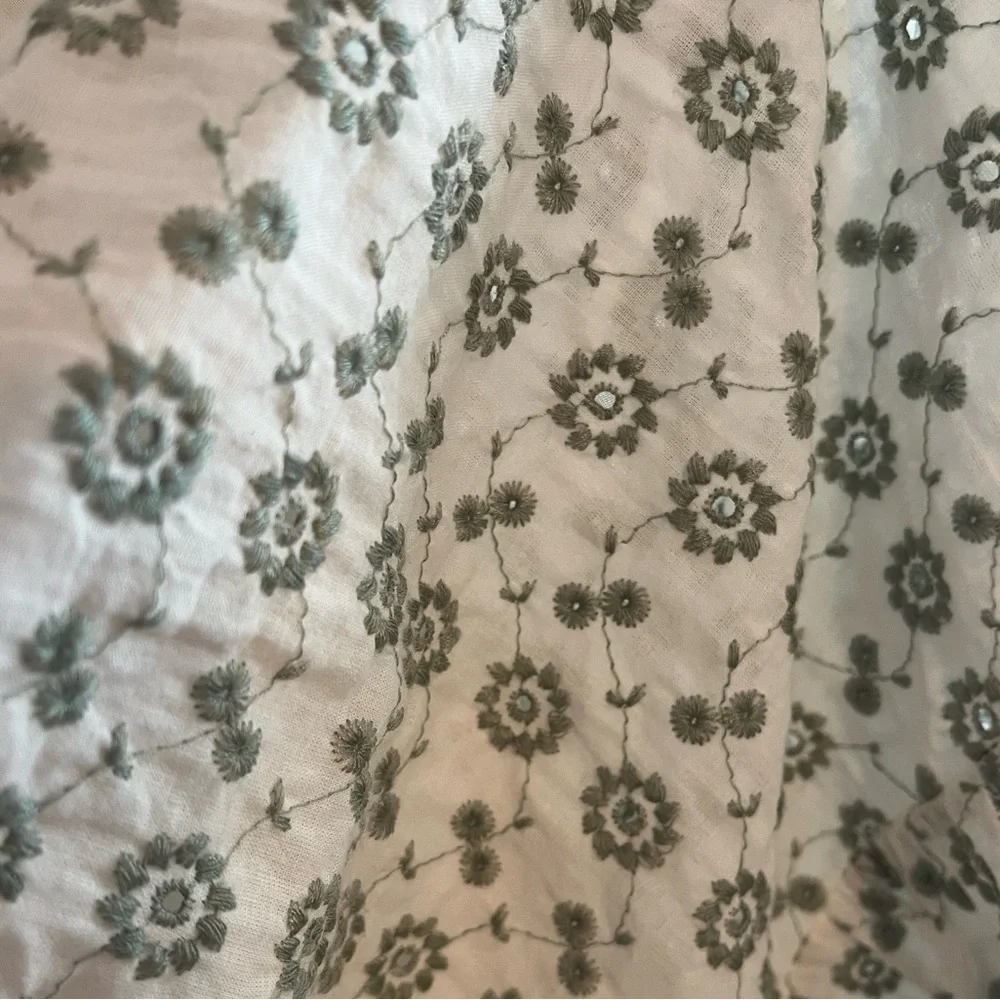 Altar'd State White and Green Eyelet Dress - Picture 6 of 8